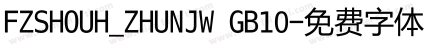 FZSHOUH_ZHUNJW GB10字体转换